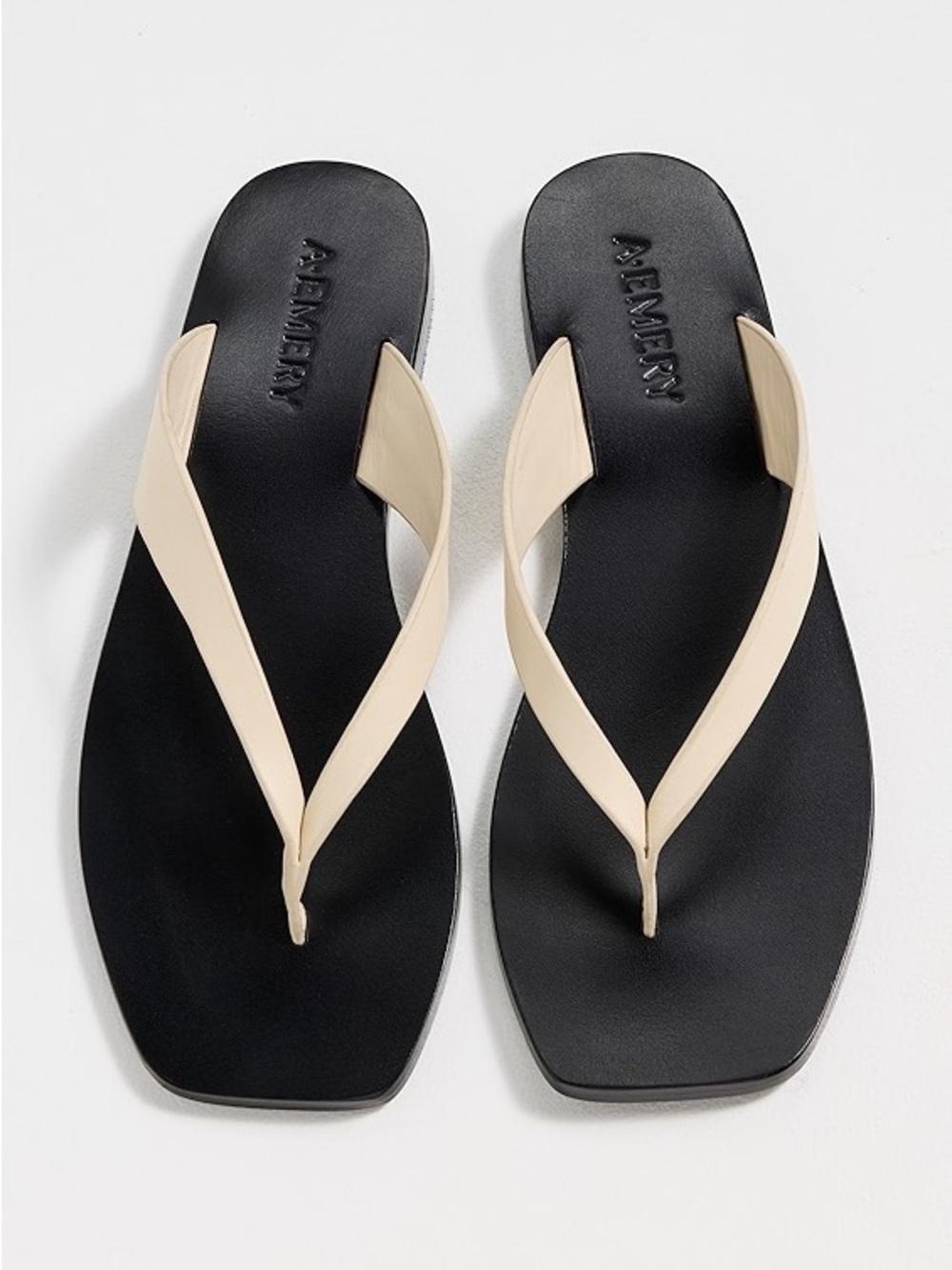 A.Emery Kinto Leather Sandal (38) off white